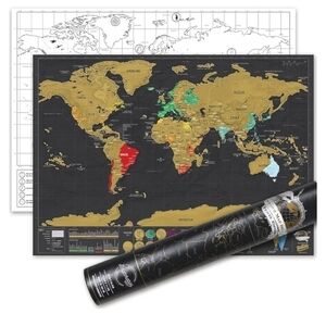 NWT Scratch World Map Deluxe Edition